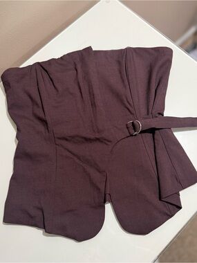 Dynamite Smocked Tube Top in Dark Plum